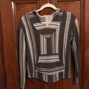 Striped hoodie shirt